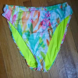Becca Reversable Women's High Waist Bikini Bottoms NWT Medium